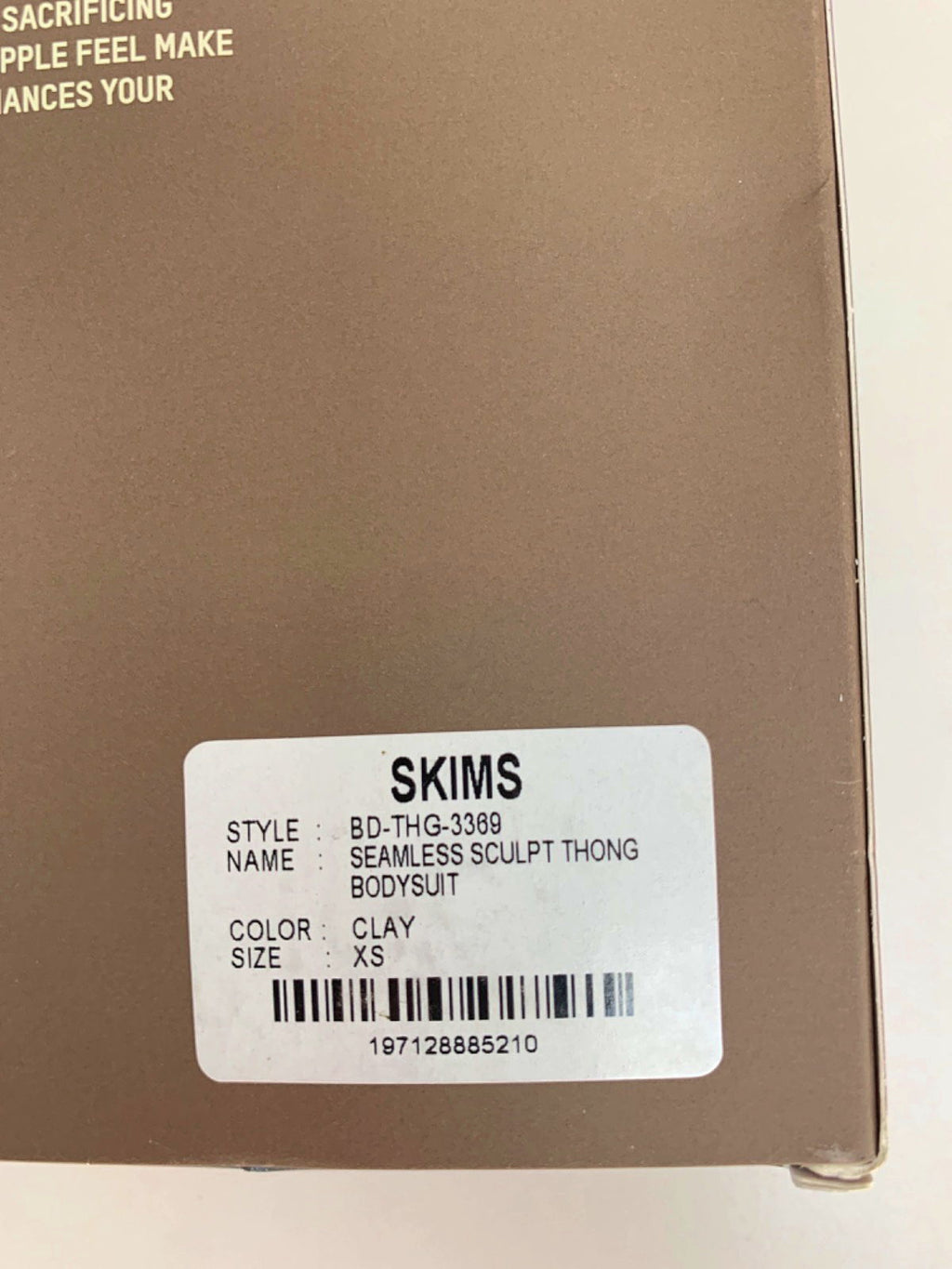 SKIMS Clay Seamless Sculpt Thong Bodysuit UK XS