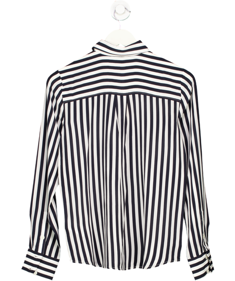 Boden Black 100% Silk Stripe Shirt UK 6