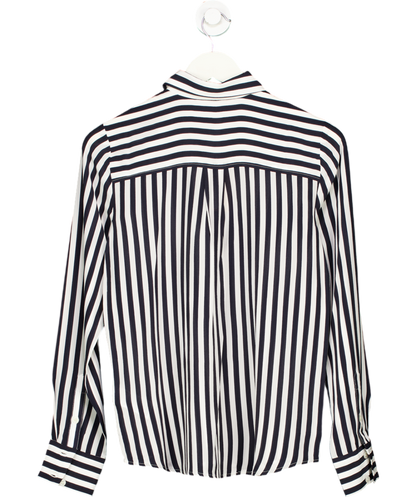 Boden Black 100% Silk Stripe Shirt UK 6