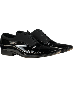 Christian Dior Black Patent Lace Up Oxford Shoe UK 7 EU 41