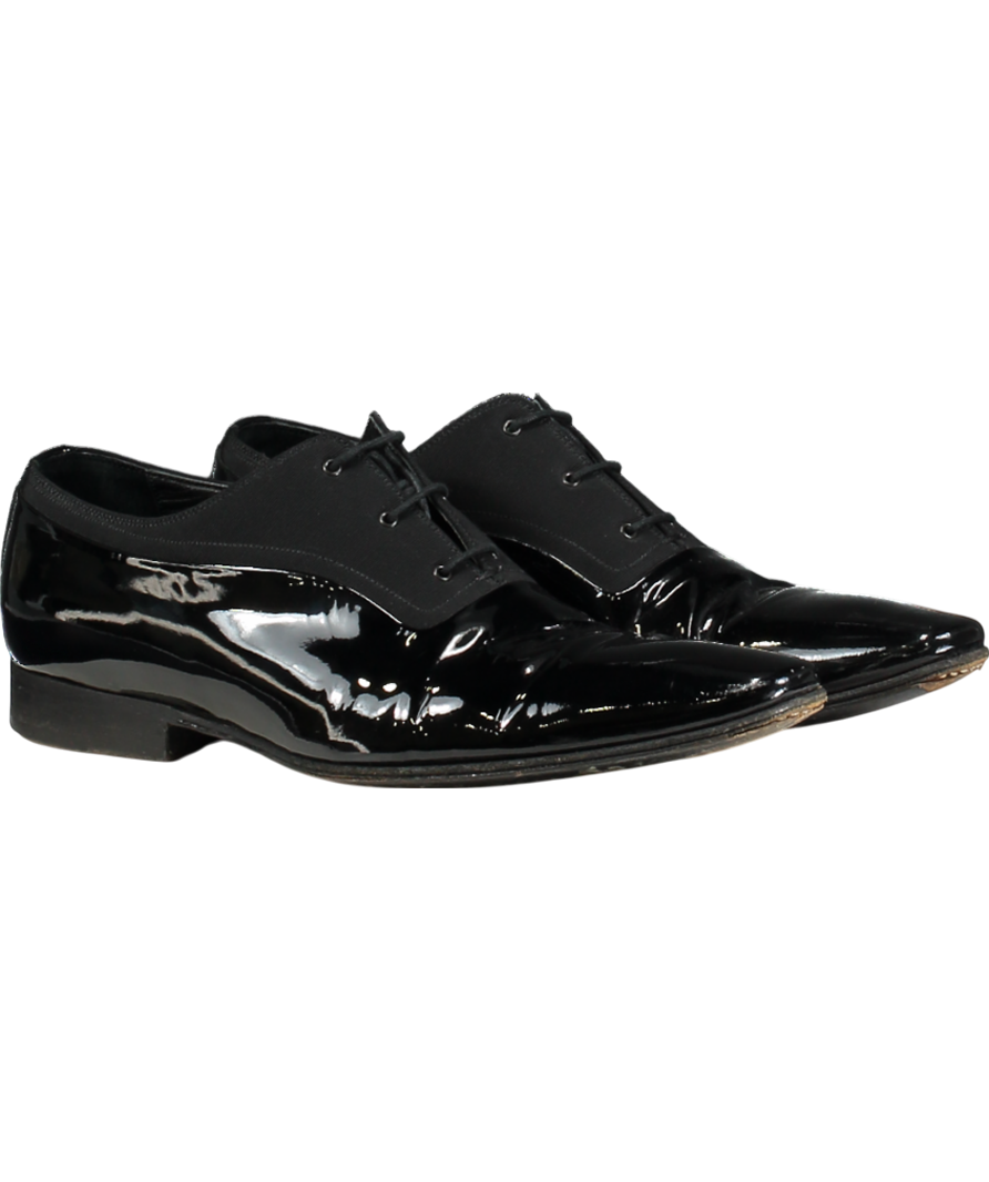 Christian Dior Black Patent Lace Up Oxford Shoe UK 7 EU 41 👞