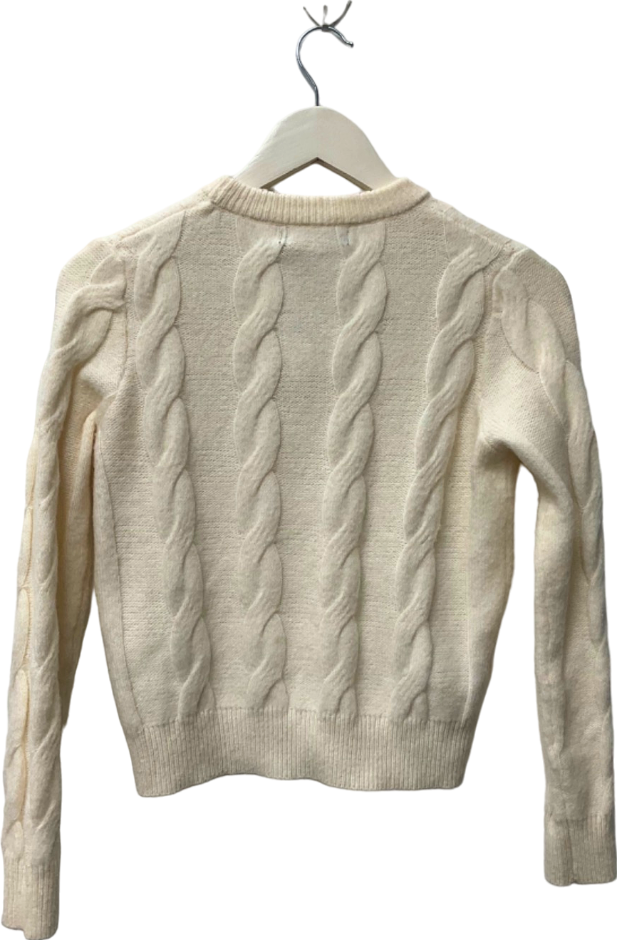 MNG Cream Cable Knit Jumper UK XS