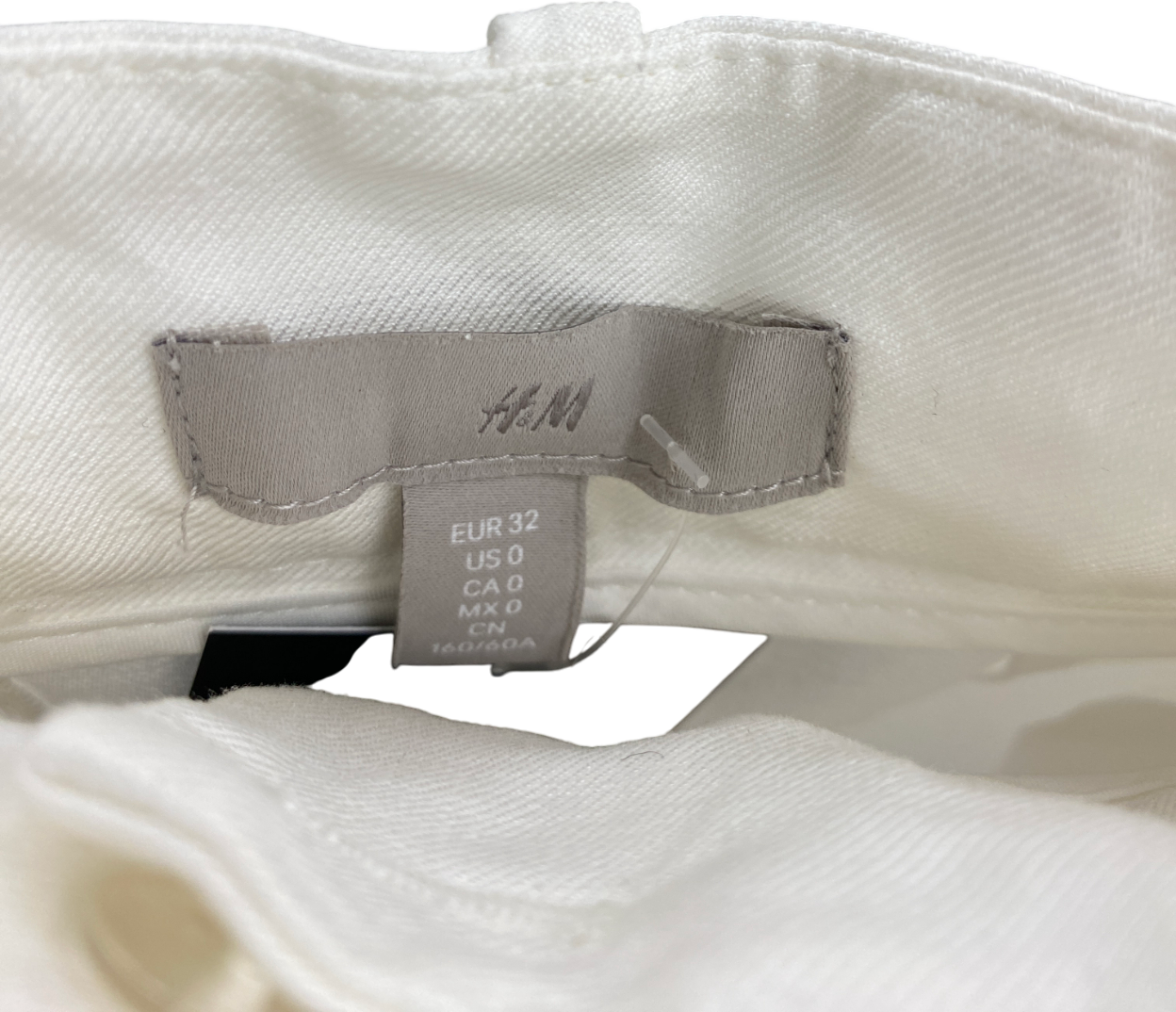 H&M White Wide Leg Linen Trousers UK 4