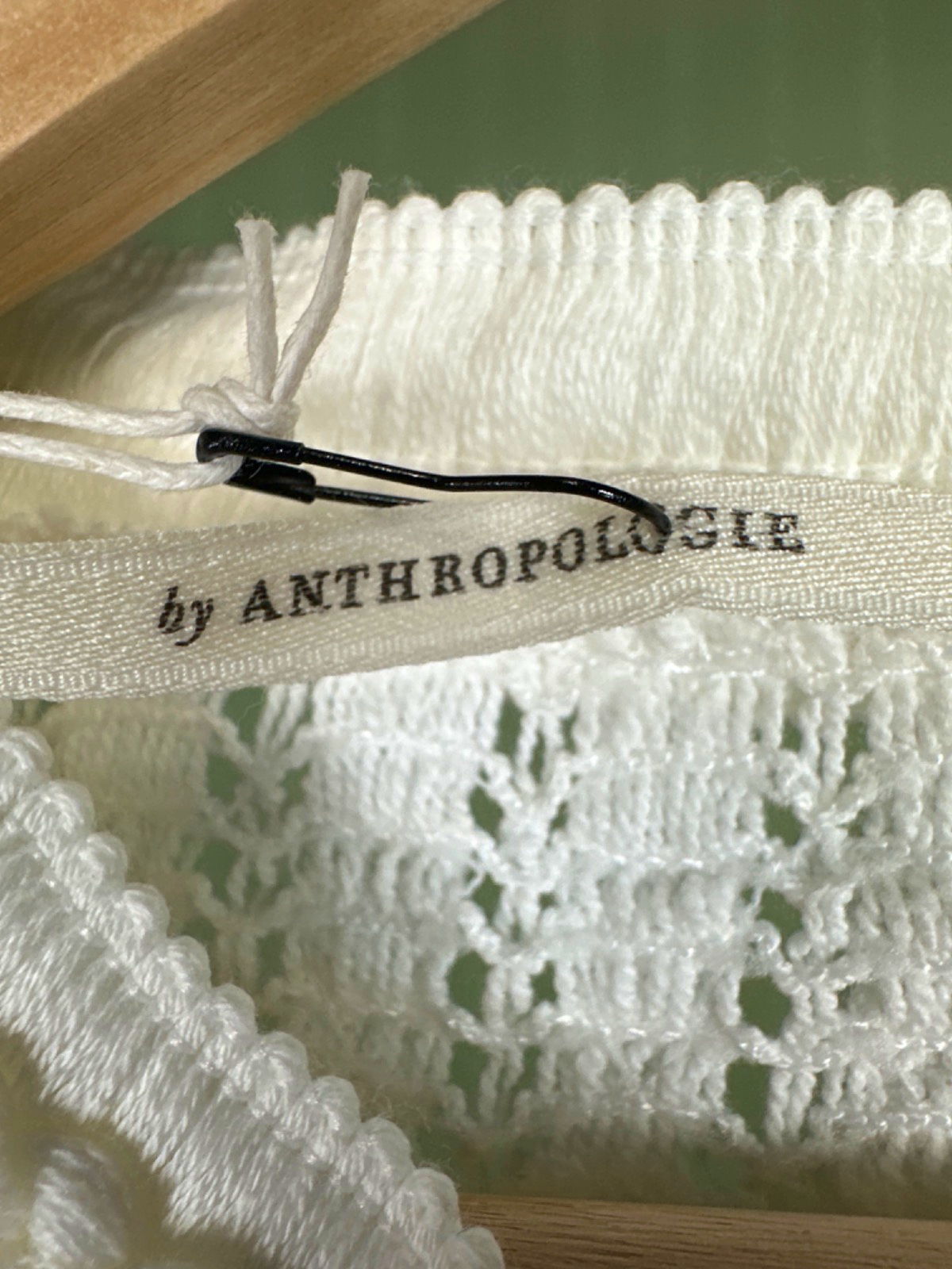 Anthropologie White Crochet Maxi Dress Small