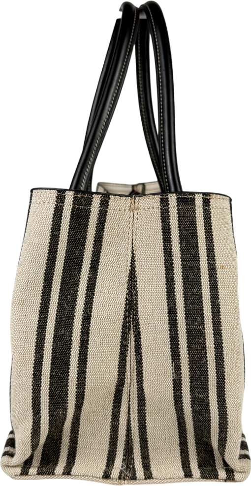 ZARA Black Canvas Tote Bag One Size