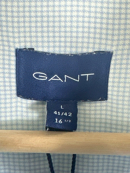 Gant College Blue Regular Broadcloth Gingham Shirt L