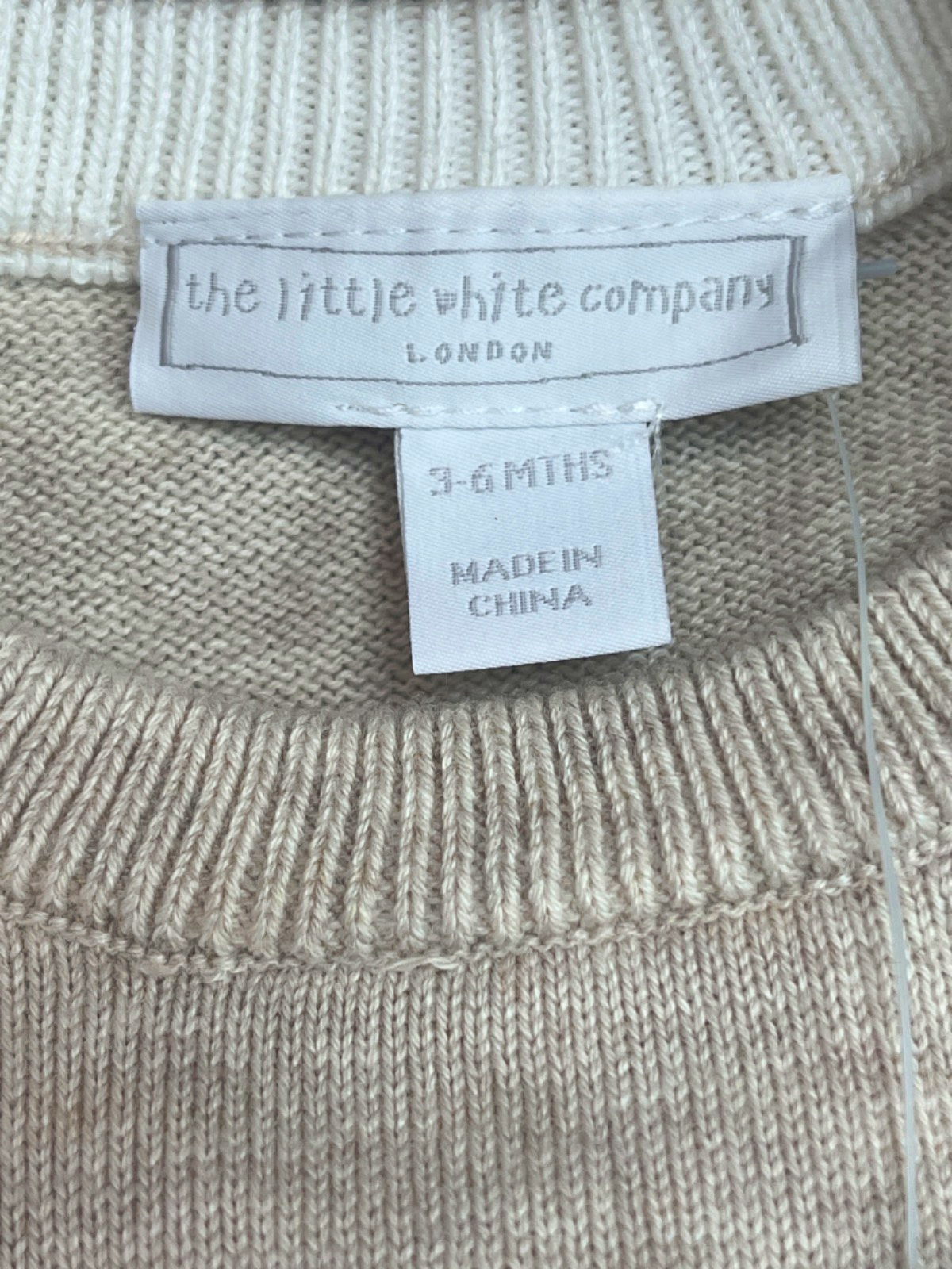 The Little White Company  Organic Cotton Lion Face Jumper 3-6 Months