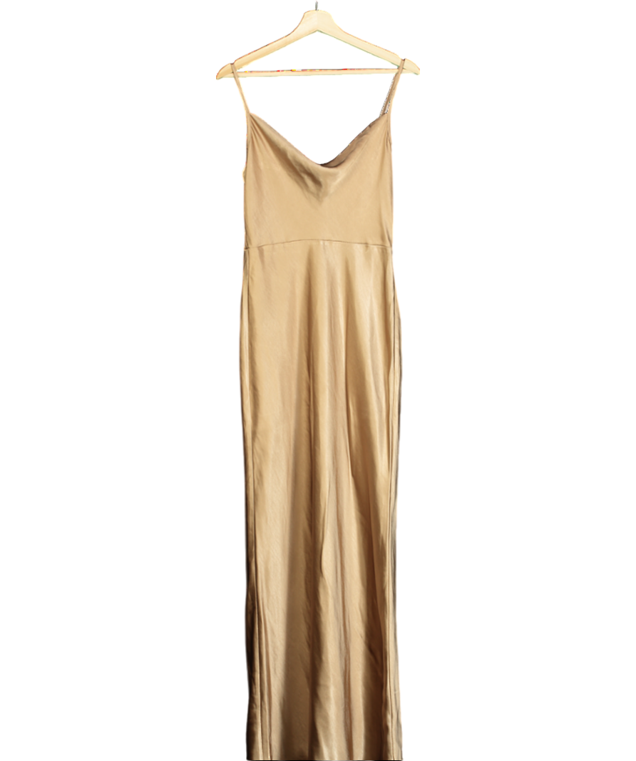 PRETTY LAVISH Nude Amelia Maxi Dress UK 10