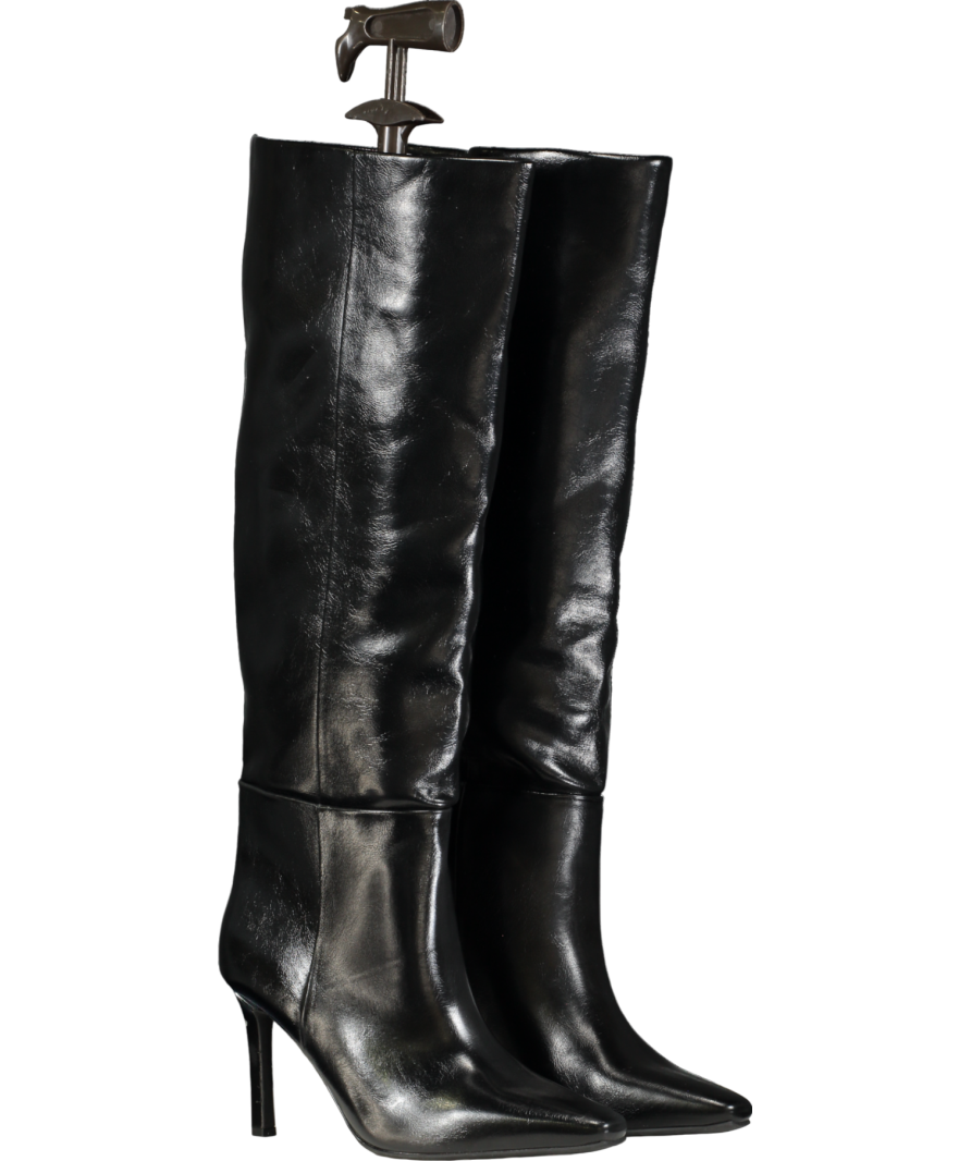 River Island Black Heeled High Leg Boots UK 8 EU 41 👠