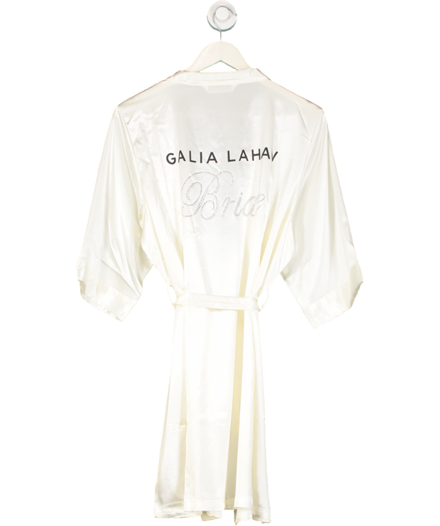 Galia Lahav Cream Bridal Diamante Silk Mini Robe UK S/M