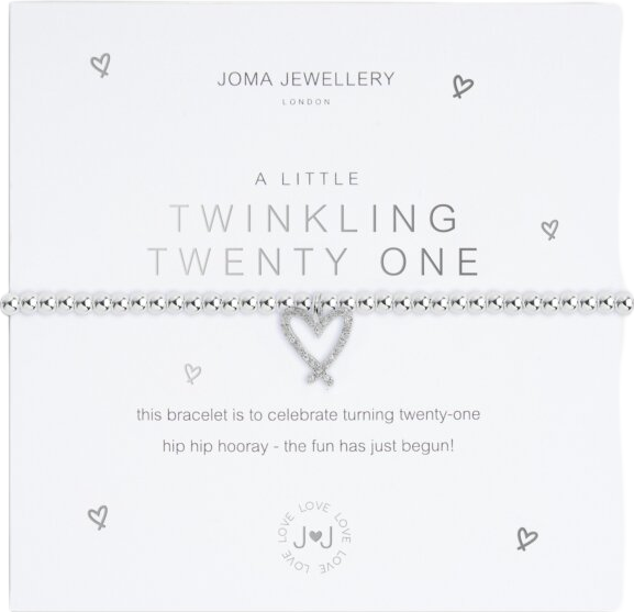 Joma Jewellery Silver A Little 'twinkling Twenty One' Bracelet One Size
