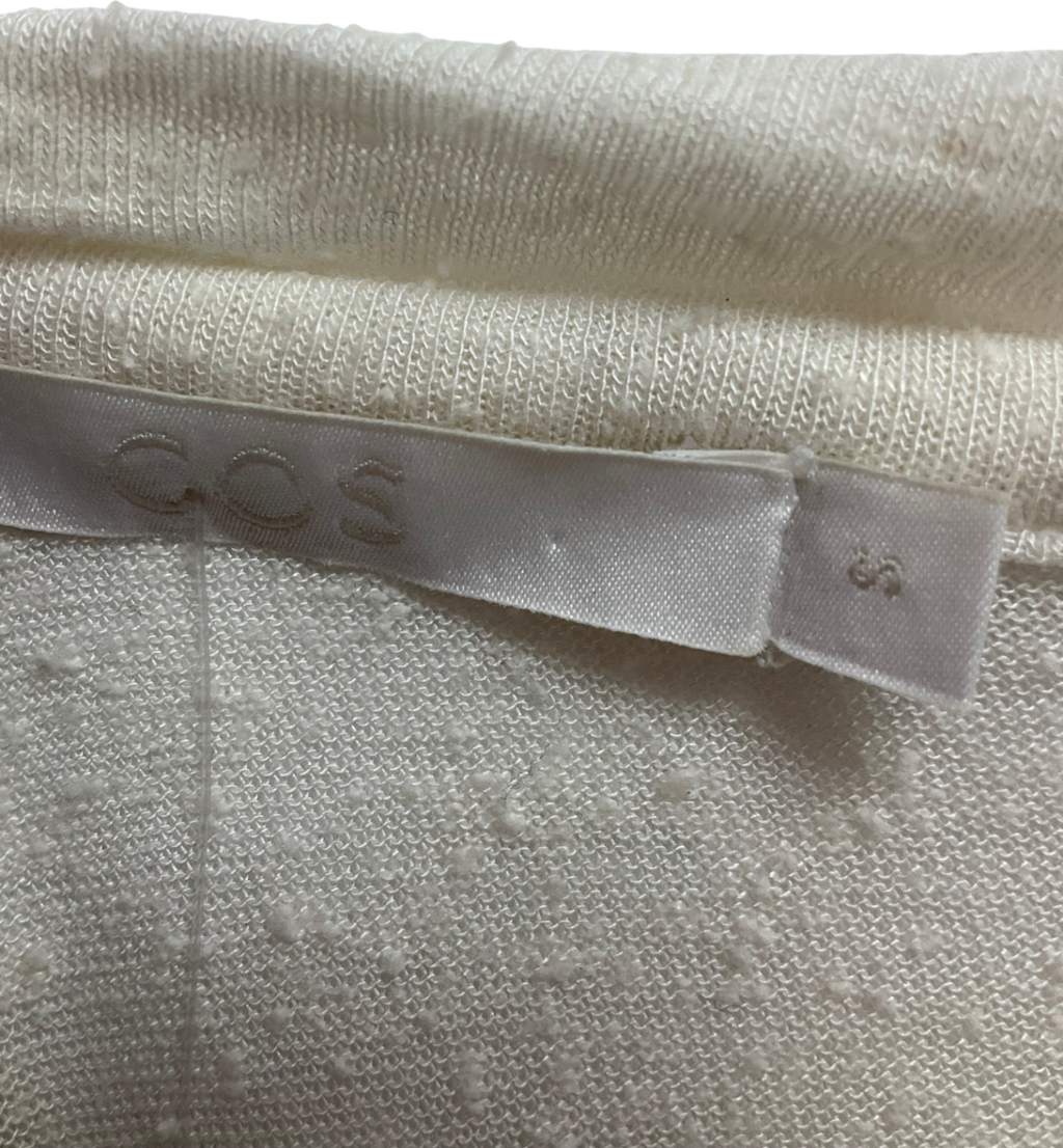 cos Cream Lightweight Oversized Tshirt UK S