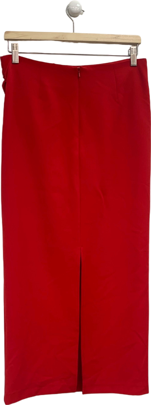 River Island Red High-Waisted Pencil Skirt UK 10