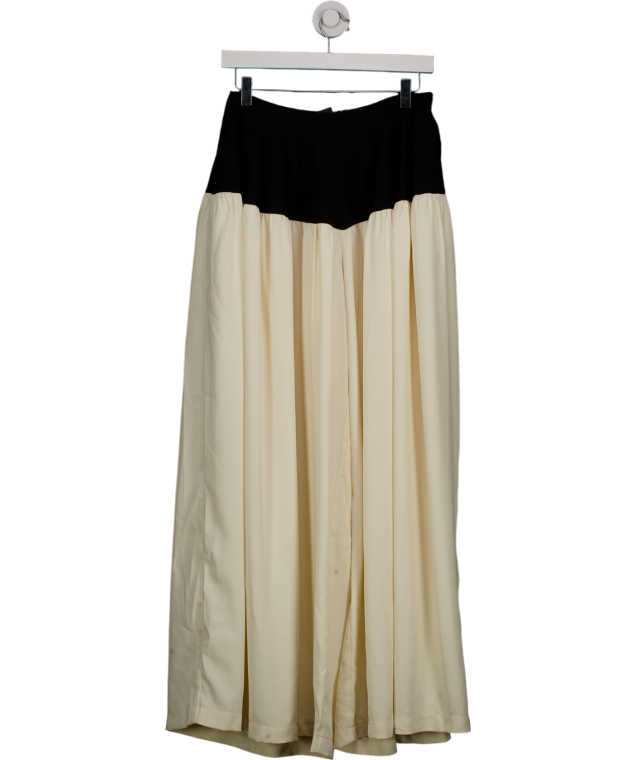 ASOS Black / Cream Drop Waist Maxi Skirt With Pockets UK 6