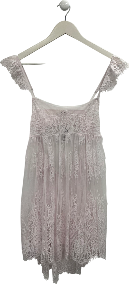 Free People Pink Dream Walk Mini Slip Dress UK XL