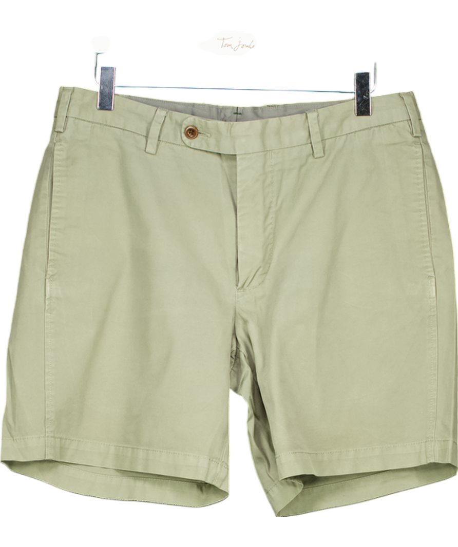 Sid Nashburn Green Straight-leg Garment-dyed Cotton-twill Shorts W32
