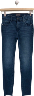 DL1961 Blue Mid Rise Instasculpt Crop Jeans UK 8