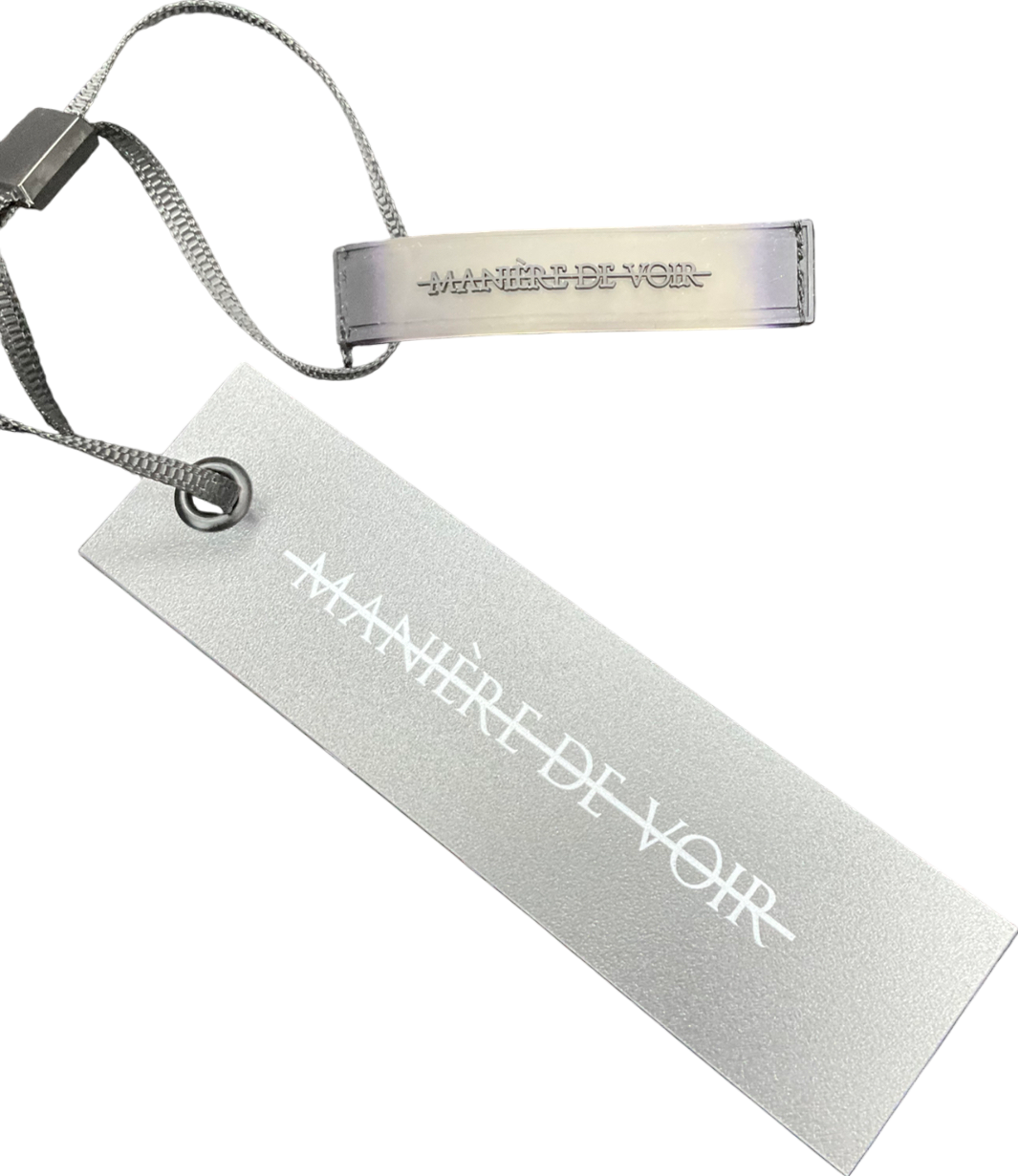 maniere de voir Black Lace Insert Fitted Blazer UK 4