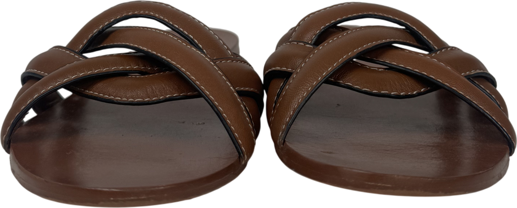 MANGO Beige Leather Straps Sandals UK 7 EU 40 👠