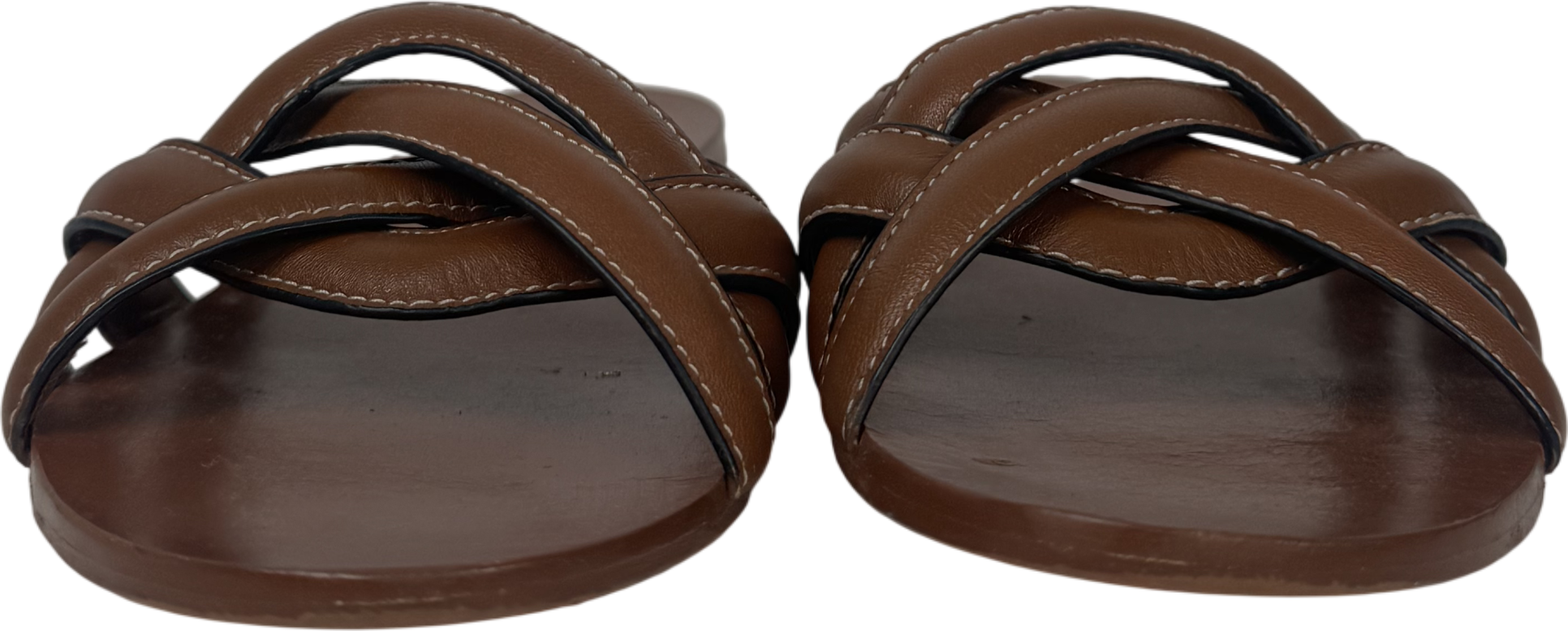 MANGO Beige Leather Straps Sandals UK 7 EU 40 👠