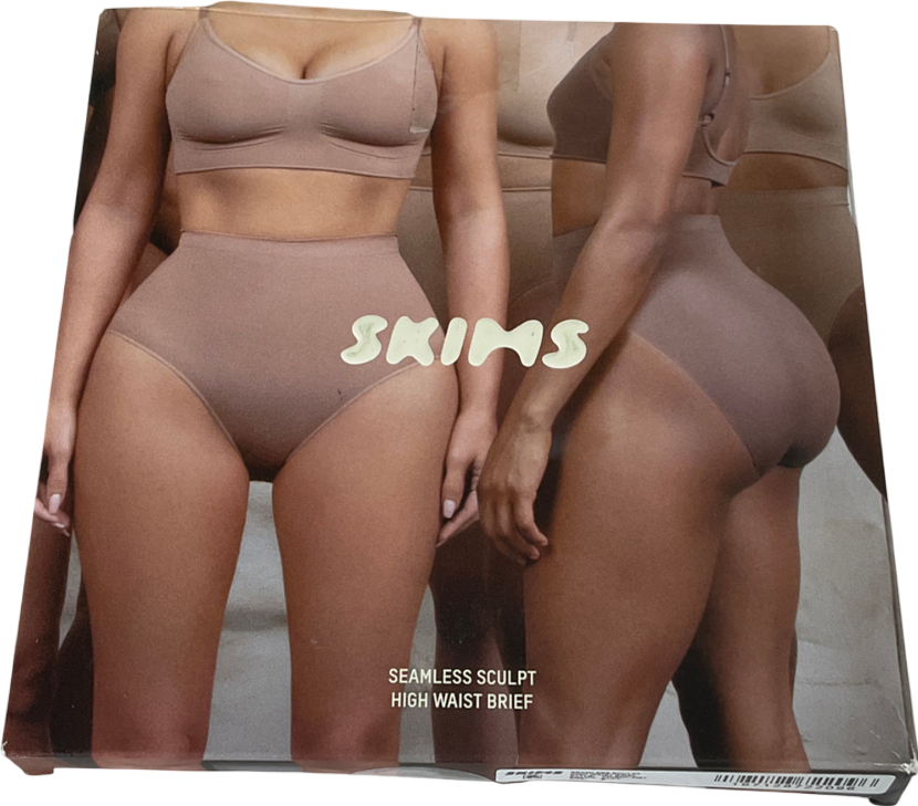 SKIMS Beige Seamless Sculpt High Waist Brief - Clay UK S