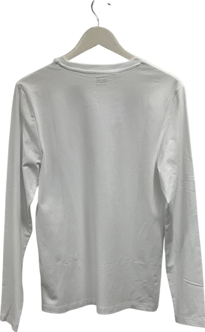 ASOS White Long Sleeve Crew Neck T-shirt UK L