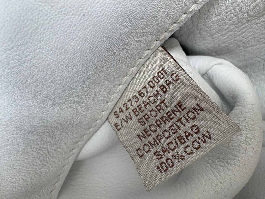 Joseph White / Black Large Leather tote Bag