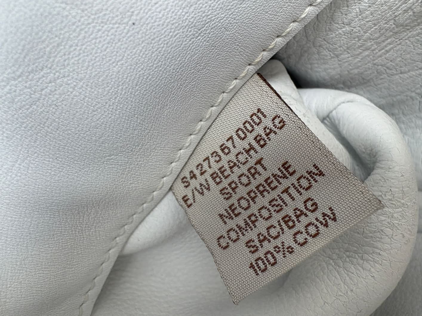 Joseph White / Black Large Leather tote Bag