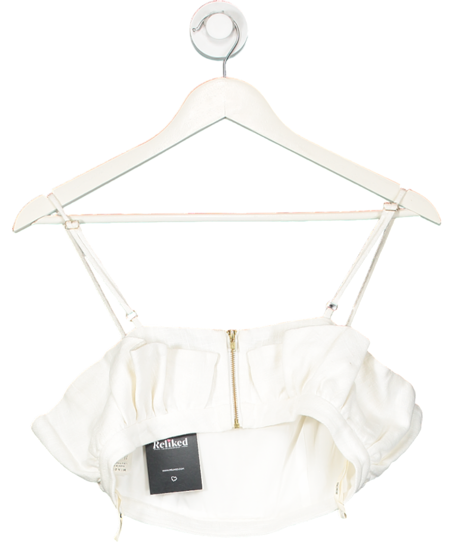 Winona Australia Cream Frill Crop Top UK 8
