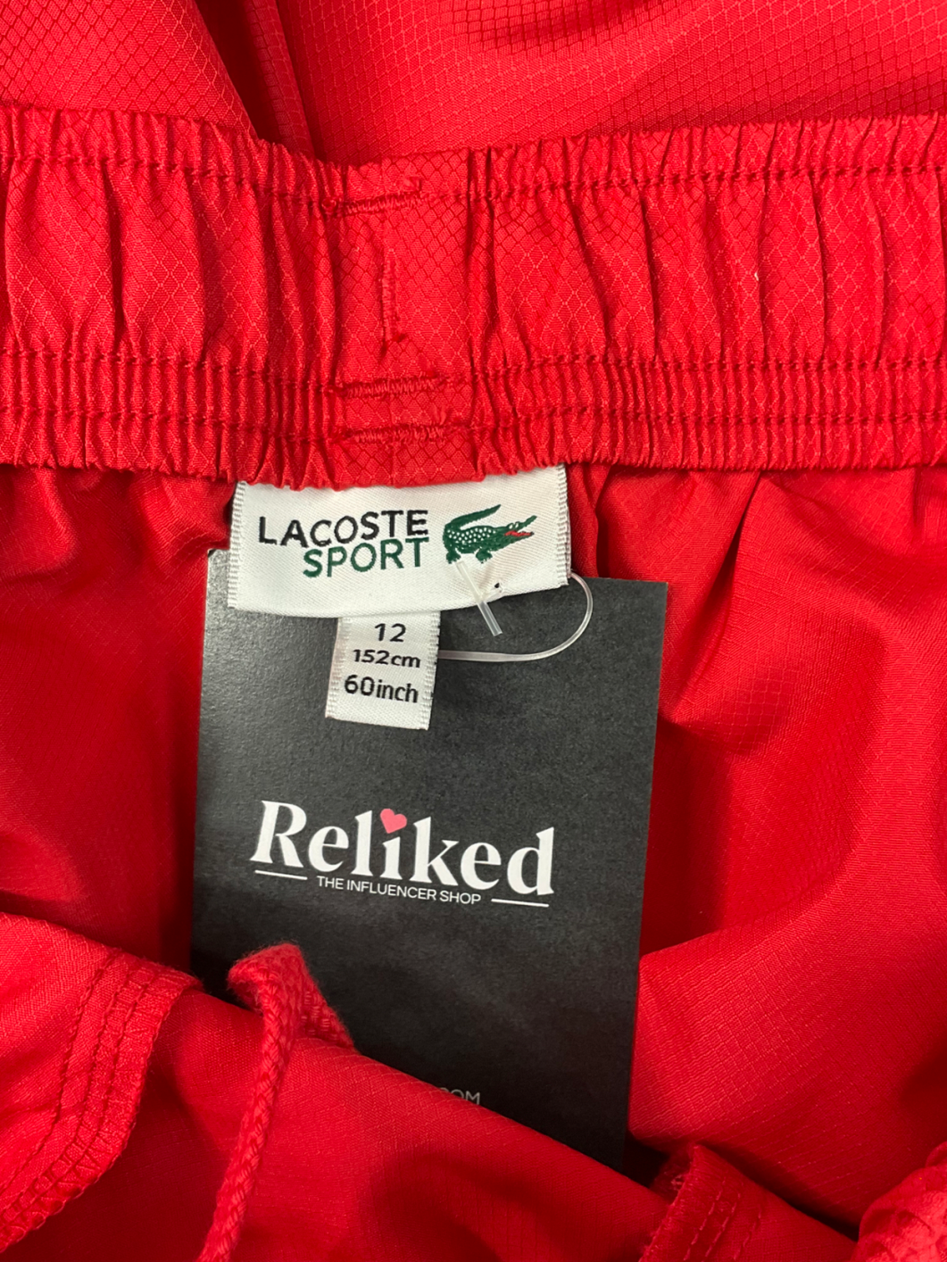 Lacoste Red Electric Waist Shorts 12 Years
