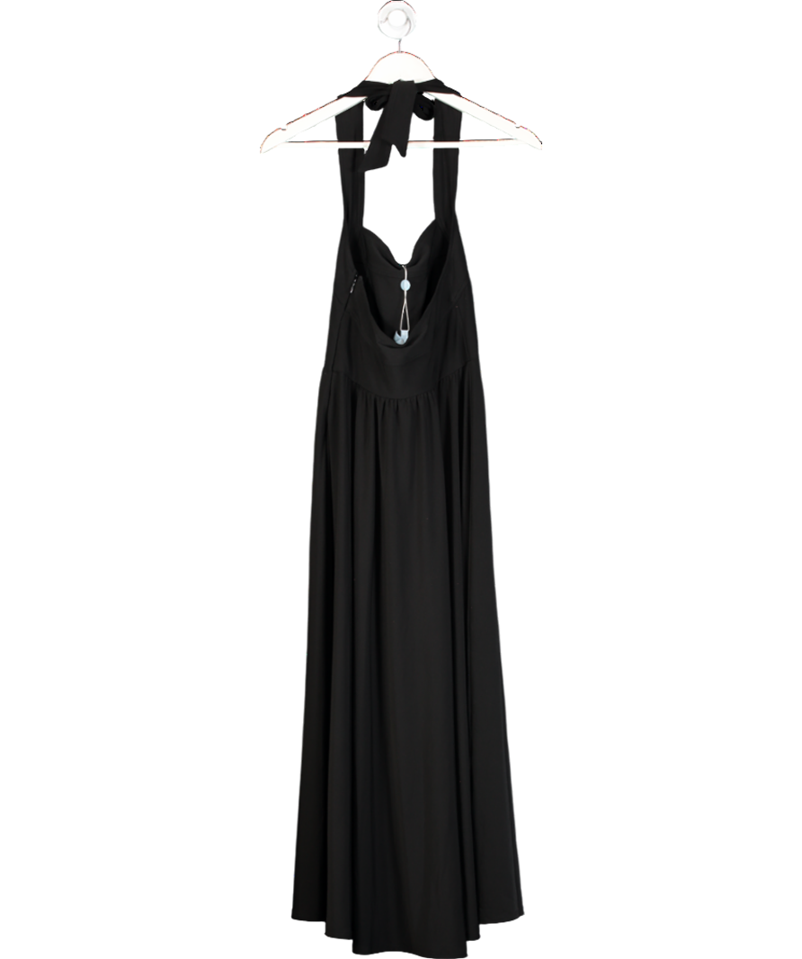 Hill House Black The Fleur Midi Dress UK XS