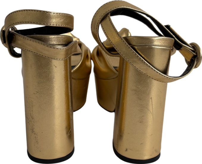 ASOS Metallic Nikita Knotted Platform Heels UK 7 EU 40 👠