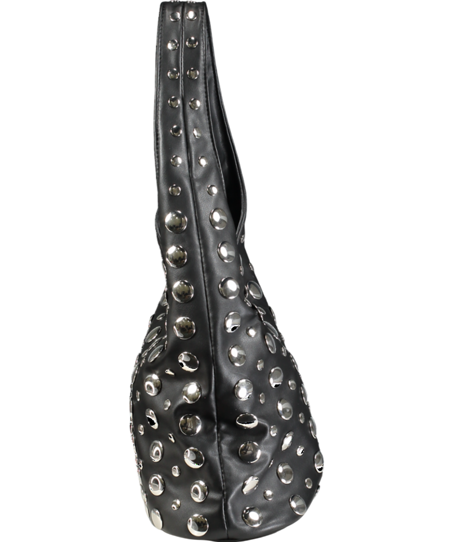 lefties Black Studded Bucket Bag One Size