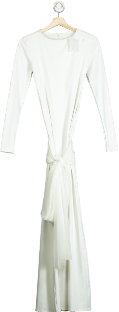 Port De Bras White Long Sleeve Dress UK S