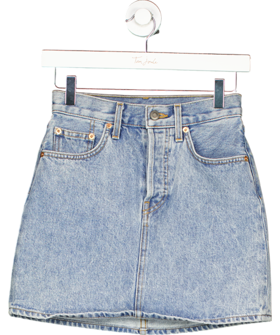 Wardrobe.NYC Blue Denim Mini Skirt W24