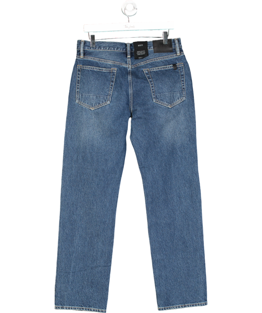 AllSaints Blue Reid Straight Fit Denim Jeans W30
