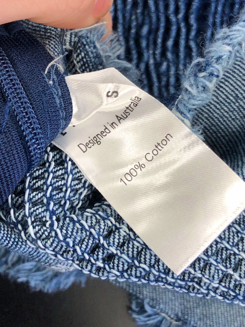 Lioness Blue Denim Strapless top UK 8