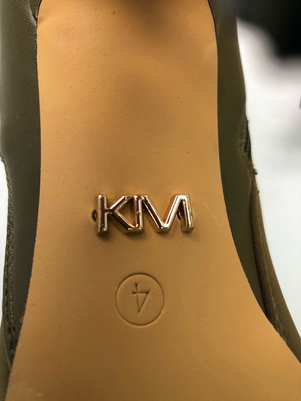 Karen Millen Khaki Pointed Toe High Heel Ankle Boots UK 4