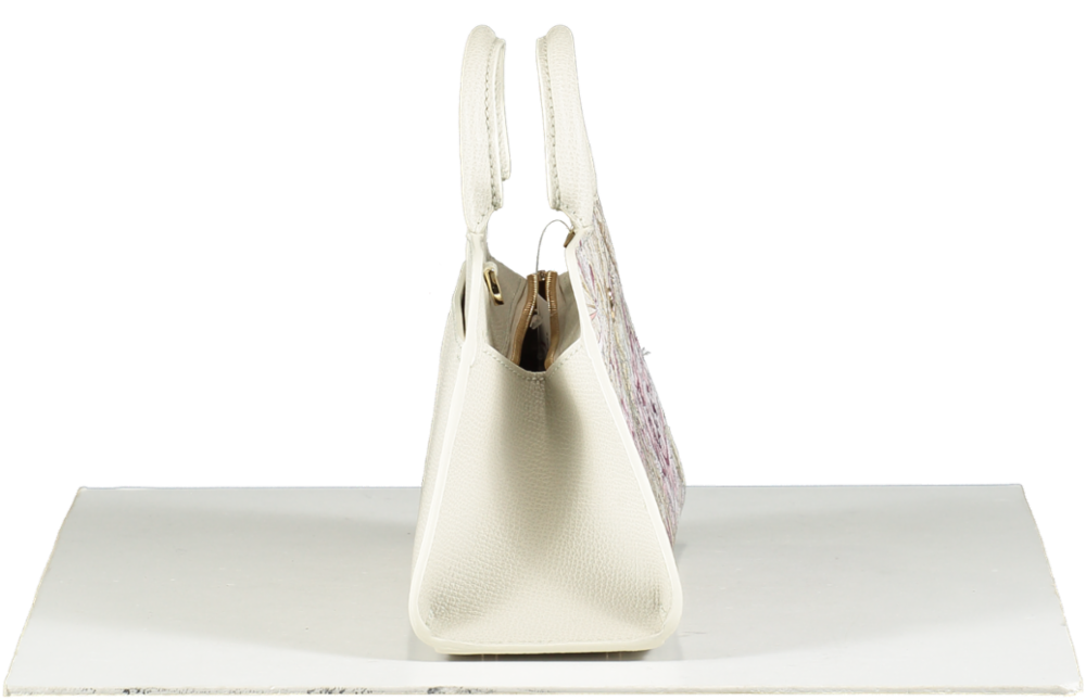 aigner Cream Leather Cybill Honeysuckle Stretch Mini Bag