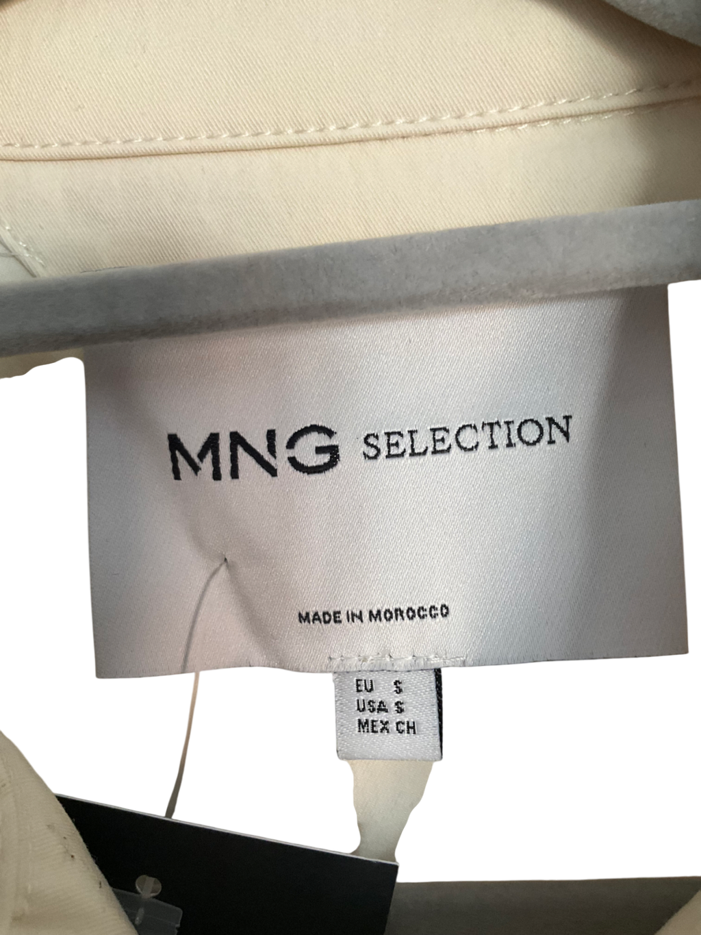 MANGO Cream Lightweight Biker Jacket UK S