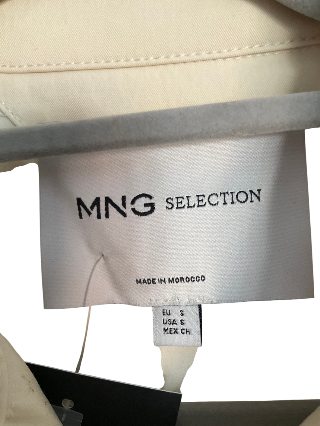 MANGO Cream Lightweight Biker Jacket UK S