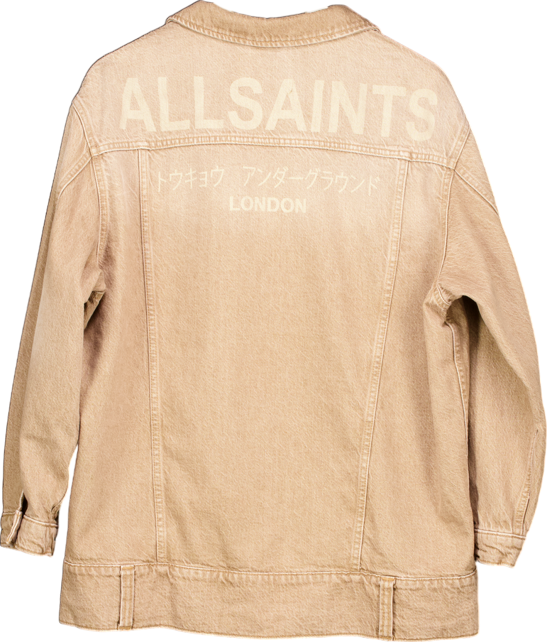 AllSaints Beige Willow Denim Jacket UK XS