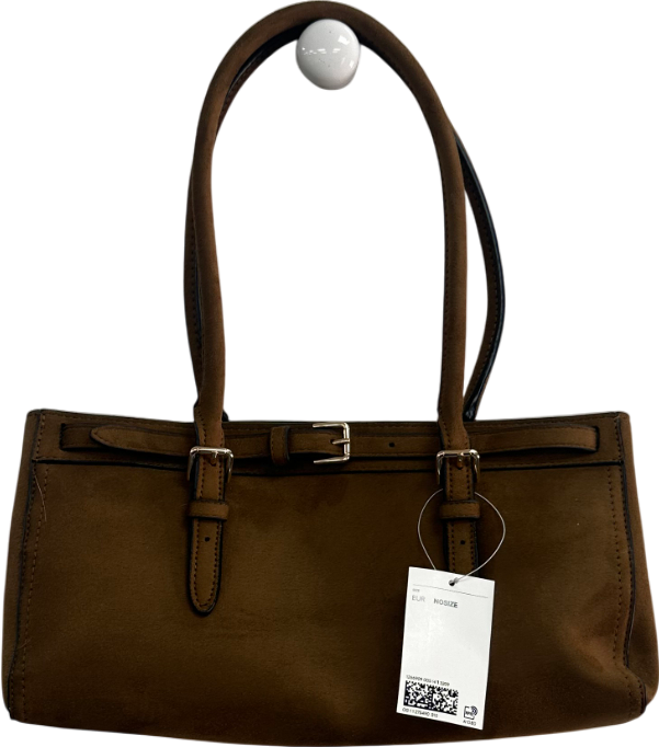 H&M Brown Buckle Detail Shoulder Bag