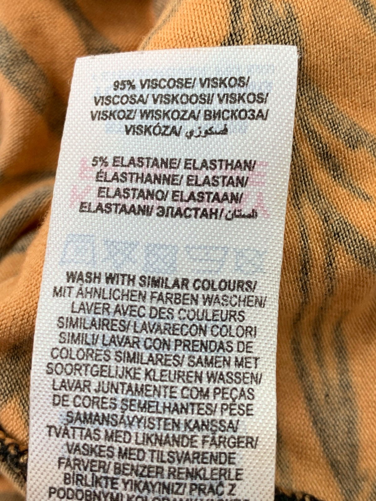 Yours Black/Beige Leaf Print Trousers UK 22-24