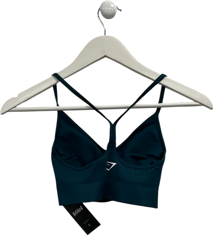 gymshark Blue Vital Shine Limited Edition Sports Bra UK XS