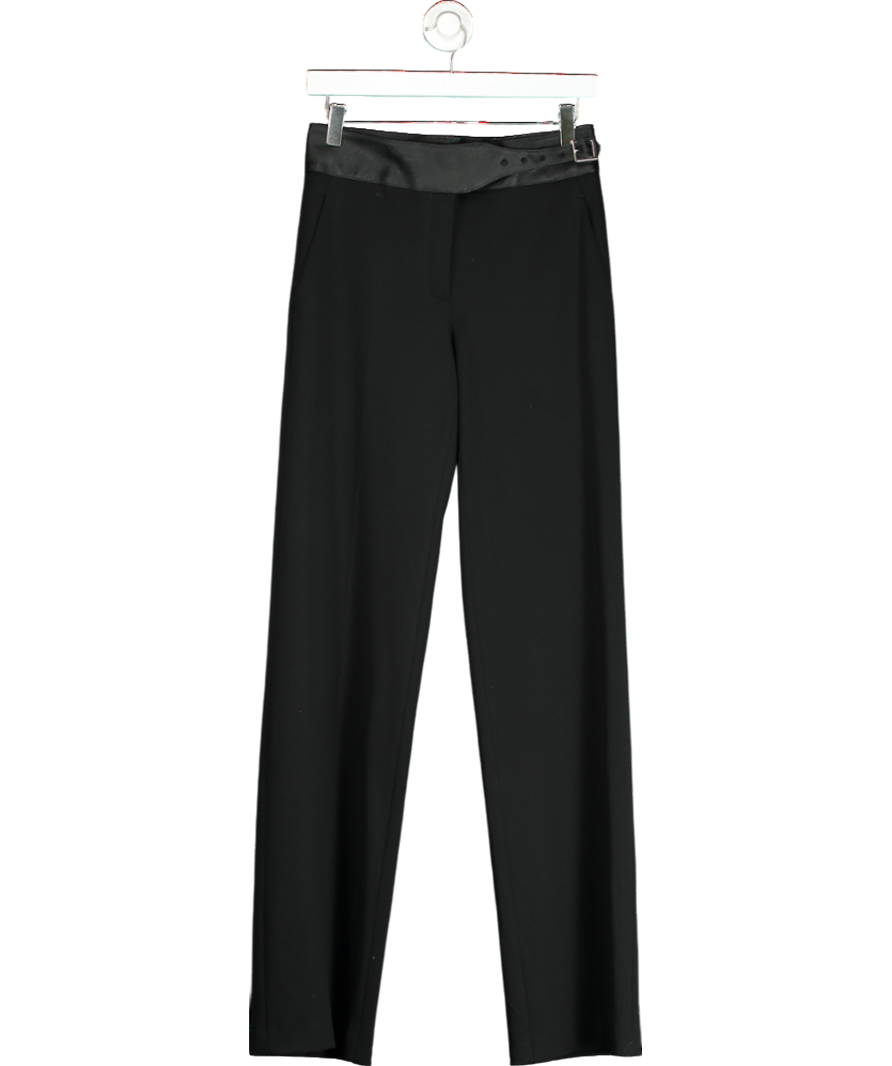 Liviana Conti Black Trouser With Eco-leather Belt UK XS