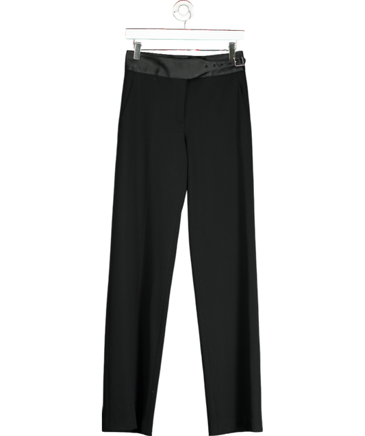 Liviana Conti Black Trouser With Eco-leather Belt UK XS