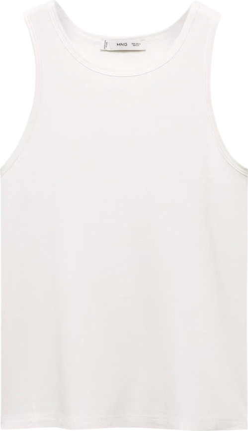 MANGO White Top With Satin Details UK S