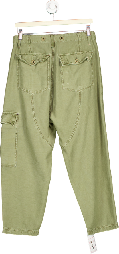 Free People Green Distressed Cargo Pants XS