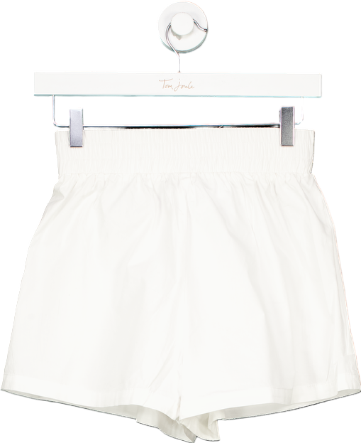 WHITE FOX White Elastic Waist Shorts UK XS